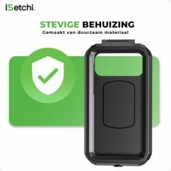ISetchi Telefoonhouder Fiets Waterdicht L (5.5 Tot 7 Inch) - 360 Graden Rotatie - Ook Voor Scooter & Motor - Gsm Houder Fiets - Waterdicht IP67 Level - Zwart -Fietsen-Accessoires Shop 550x550 72
