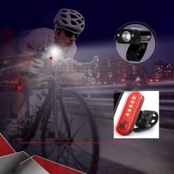 Lovnix - Oplaadbare Fietslamp LED Verlichting Set - USB Oplaadbaar - Fietslicht Met LED Lamp - Voor- En- Achter Licht - Regenbestendig - Geschikt Voor Mountainbike Fietsen Wandelen Speleologie -Fietsen-Accessoires Shop 550x550 769