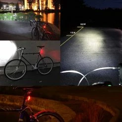 Lovnix - Oplaadbare Fietslamp LED Verlichting Set - USB Oplaadbaar - Fietslicht Met LED Lamp - Voor- En- Achter Licht - Regenbestendig - Geschikt Voor Mountainbike Fietsen Wandelen Speleologie -Fietsen-Accessoires Shop 550x550 771