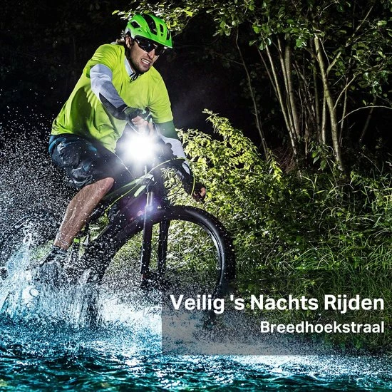 Transnect® – Fietsverlichting LED Set - 4 Lichtstanden – USB Oplaadbaar - Draagbaar – Waterdicht 5 Transnect® – Fietsverlichting LED Set - 4 Lichtstanden – USB Oplaadbaar - Draagbaar – Waterdicht - Afbeelding 5