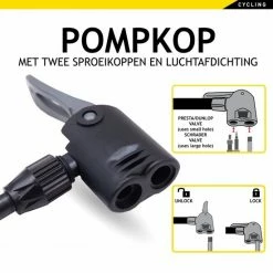 Dunlop Fietspomp Met Drukmeter - Dubbel Ventiel - Hollands Ventiel/ Frans Ventiel/ Autoventiel -Fietsen-Accessoires Shop 550x550 84