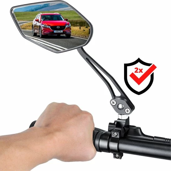 NueNext Fietsspiegel Ebike 2 Stuks Achteruitkijk Spiegel Op Stuur Multi-verstelbaar 360 Rotatie - Speed-pedelec 1 NueNext Fietsspiegel Ebike 2 Stuks Achteruitkijk Spiegel Op Stuur Multi-verstelbaar 360 Rotatie - Speed-pedelec