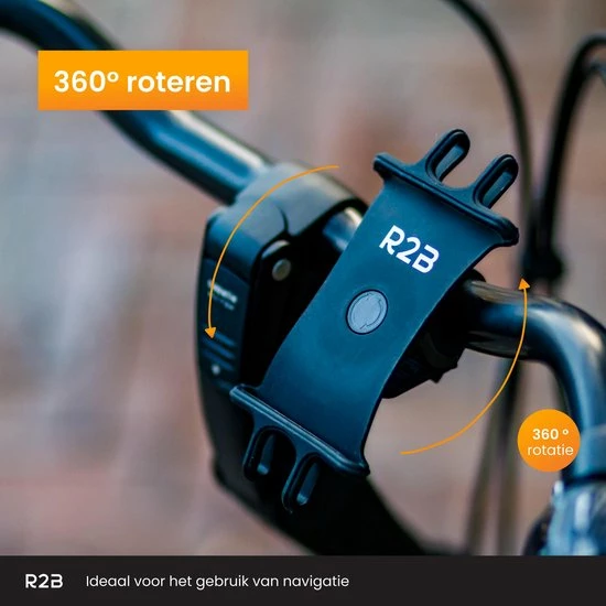 R2B Telefoonhouder Fiets Met 360 Graden Rotatie - Gsm Houder - Accessoires - Model "Rotterdam" 3 R2B Telefoonhouder Fiets Met 360 Graden Rotatie - Gsm Houder - Accessoires - Model "Rotterdam" - Afbeelding 3