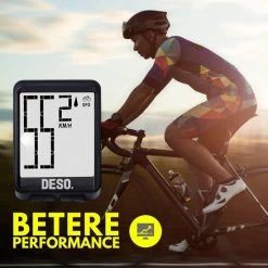 Fietscomputer Draadloos Waterdicht Kilometer En Snelheidsmeter Fiets -DESO Draadloze Fietscomputers Met Extra Groot Scherm -Fietsen-Accessoires Shop 550x550 961