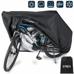 Strex Fietshoes Universeel Voor Alle Fietsen - Waterdicht 210D Oxford - Fiets Hoes Voor 1/2 Fietsen - Incl. Opbergzak