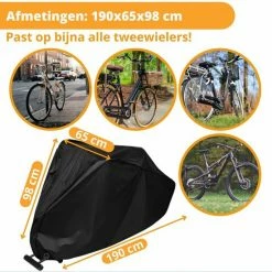 Coverz Fietshoes Voor 1 Fiets Waterdicht - Inclusief Gat Voor Slot - Beschermhoes - Cover - 190x65x98 Cm -Fietsen-Accessoires Shop 550x551 3
