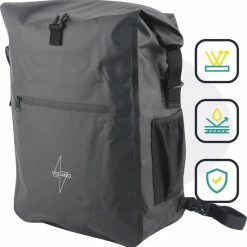 Voltano Luxe Fietstas / Rugtas 28L - Zwart - Enkele Pakaftas - 100% Waterdicht - Met Laptop Compartiment -Fietsen-Accessoires Shop 550x555 5