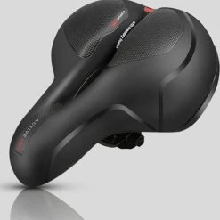 Voltano Fietszadel Met Gelpads - Zwart/Rood - Uitsparing - Zadelvering - Unisex - Incl. Gratis Zadelstrop -Fietsen-Accessoires Shop 550x558 4