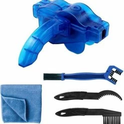 Merkloos Fietsketting Reiniger - Ketting Schoonmaken - Kettingborstel - Fiets Schoonmaak Set - Ontvetter Fiets - Kettingreiniger - Fietsketting Smeermiddel - Fiets Accessoires - Fietsgereedschap - Cadeau Voor Man -Vrouwen- Sinterklaas Cadeautjes