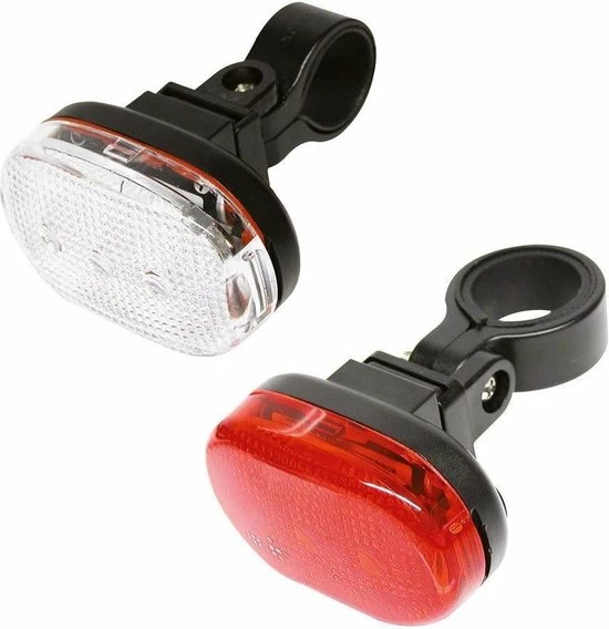 DULA Fietslamp Set Wit-rood - Fietslampjes 2 DULA Fietslamp Set Wit-rood - Fietslampjes - Afbeelding 2