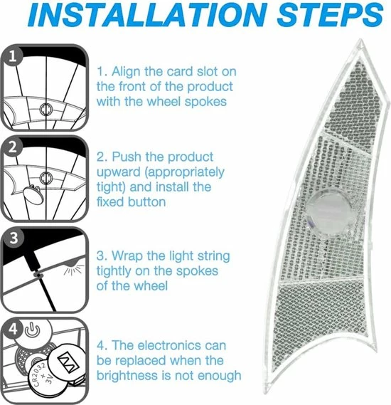 BOTC Fietswielverlichting - Spaakverlichting Met Reflector - Fietswiel - Meerkleurig - 1 Stuk - LBA11207 8 BOTC Fietswielverlichting - Spaakverlichting Met Reflector - Fietswiel - Meerkleurig - 1 Stuk - LBA11207 - Afbeelding 8