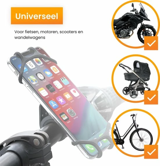 R2B Telefoonhouder Fiets Met 360 Graden Rotatie - Gsm Houder - Accessoires - Model "Rotterdam" 5 R2B Telefoonhouder Fiets Met 360 Graden Rotatie - Gsm Houder - Accessoires - Model "Rotterdam" - Afbeelding 5