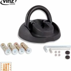 VINZ Everest Muuranker ART 4 / Wandanker / Vloeranker / Wandhaak / Muurhaak / Muurbeugel - Zwart -Fietsen-Accessoires Shop 550x582