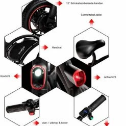 FOXSPORT Windgoo B3 Opvouwbare Elektrische Fiets - Zwart - 20 Km Per Uur -Fietsen-Accessoires Shop 550x584 5