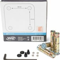 VINZ Everest Muuranker ART 4 / Wandanker / Vloeranker / Wandhaak / Muurhaak / Muurbeugel - Zwart -Fietsen-Accessoires Shop 550x586 3