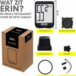 Fietscomputer Draadloos Waterdicht Kilometer En Snelheidsmeter Fiets -DESO Draadloze Fietscomputers Met Extra Groot Scherm -Fietsen-Accessoires Shop 550x596 3