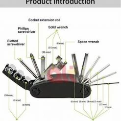 LOUZIR Multitool Fiets Reparatie Toolkit 16-delig - Race Fiets Mountainbike- Vouwgereedschap Fiets- Zakgereedschap 29 LOUZIR Multitool Fiets Reparatie Toolkit 16-delig - Race Fiets Mountainbike- Vouwgereedschap Fiets- Zakgereedschap -Fietsen-Accessoires Shop 550x600