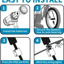 BOTC Wielverlichting Fiets - 20 Holders - Spaakverlichting LED - Lichtsnoer Fietswiel - Fiets Wiel Licht - 20 Leds - 220CM - Rood -Fietsen-Accessoires Shop 550x604 5
