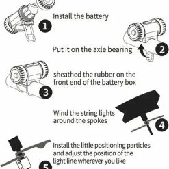 BOTC Wielverlichting Fiets - 20 Holders - Spaakverlichting LED - Lichtsnoer Fietswiel - 20 Leds -220CM - Groen -Fietsen-Accessoires Shop 550x608 10