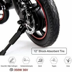 FOXSPORT Windgoo B3 Opvouwbare Elektrische Fiets - Zwart - 20 Km Per Uur -Fietsen-Accessoires Shop 550x611 3