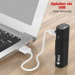SWILIX ® - Fietsverlichting Set - Oplaadbare USB Led Fietslamp - Voor En Achter - Waterdicht - 4 Lichtstanden - Zwart -Fietsen-Accessoires Shop 550x620 2