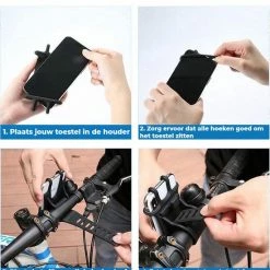 Case2go - Universele Telefoonhouder Fiets - 4 Tot 6.5 Inch - Zwart -Fietsen-Accessoires Shop 550x628