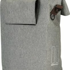 Basil City Fietsshopper - Enkele Fietstas - Grijs - 16 Liter -Fietsen-Accessoires Shop 550x633