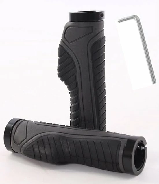 FIEZIO Ergonomische Fietshandvatten Pro Grijs Fiets Handvat Set - Gel Grip - Anti Slip - Trekking MTB Race 1 FIEZIO Ergonomische Fietshandvatten Pro Grijs Fiets Handvat Set - Gel Grip - Anti Slip - Trekking MTB Race