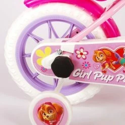 Volare Paw Patrol Kinderfiets - Meiden - 12 Inch - Roze - Doortrapper -Fietsen-Accessoires Shop 550x661 1
