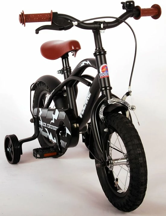 Volare Black Cruiser Kinderfiets - Jongens - 12 Inch - Zwart 4 Volare Black Cruiser Kinderfiets - Jongens - 12 Inch - Zwart - Afbeelding 4