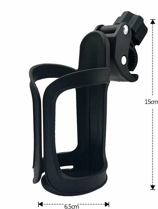 YONO Universele Bekerhouder Drinkfleshouder Kinderwagen Buggy En Fiets Bidonhouder Ook Geschikt Voor Joolz Zwart 7 YONO Universele Bekerhouder Drinkfleshouder Kinderwagen Buggy En Fiets Bidonhouder Ook Geschikt Voor Joolz Zwart - Afbeelding 7