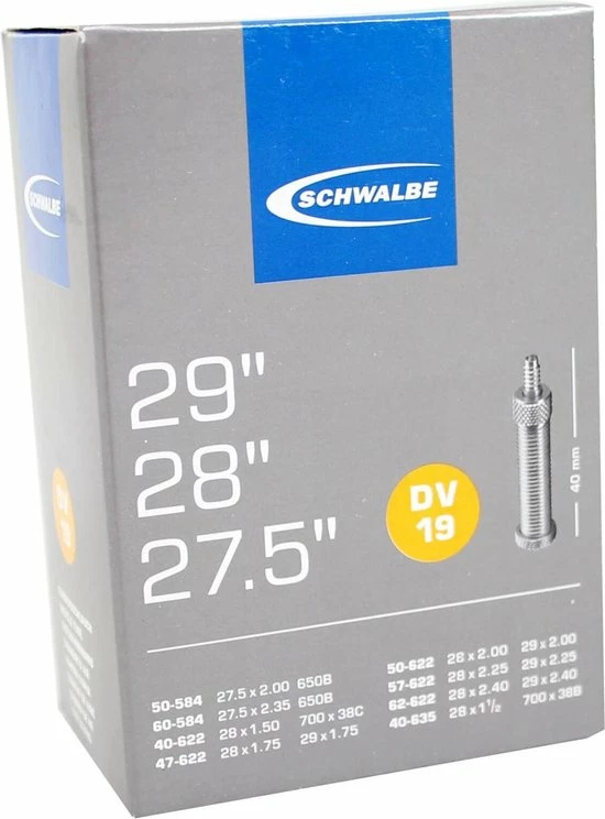 Schwalbe Binnenband 27.5/29 X 1.50/2.40 (40/62-584/635) Dv 40 Mm 7 Schwalbe Binnenband 27.5/29 X 1.50/2.40 (40/62-584/635) Dv 40 Mm - Afbeelding 7