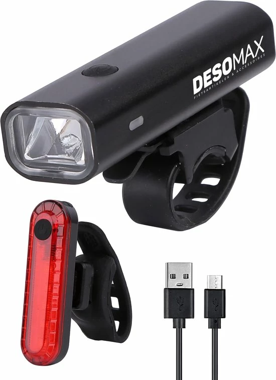 DesoMax Fietsverlichting Set USB Oplaadbaar Heldere Fietslamp - Voorlicht - Achterlicht - Koplamp - Achterlamp 10 DesoMax Fietsverlichting Set USB Oplaadbaar Heldere Fietslamp - Voorlicht - Achterlicht - Koplamp - Achterlamp - Afbeelding 10